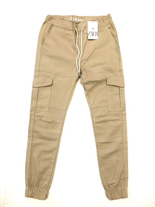 Relaxed Fit Cargo Pants in Attractive Beige Color