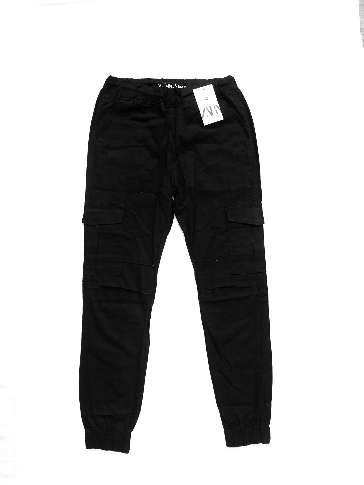 Relaxed Fit Cargo Pants in Attractive Black Color